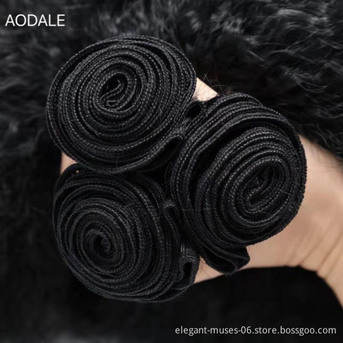 Wholesale unprocessed 14inch afro kinky curly synthetic hair weave bundles for women